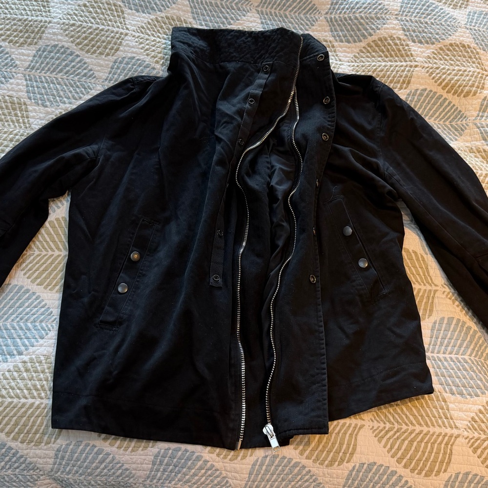 Rick Owens mens Black Zip-Up Jacket